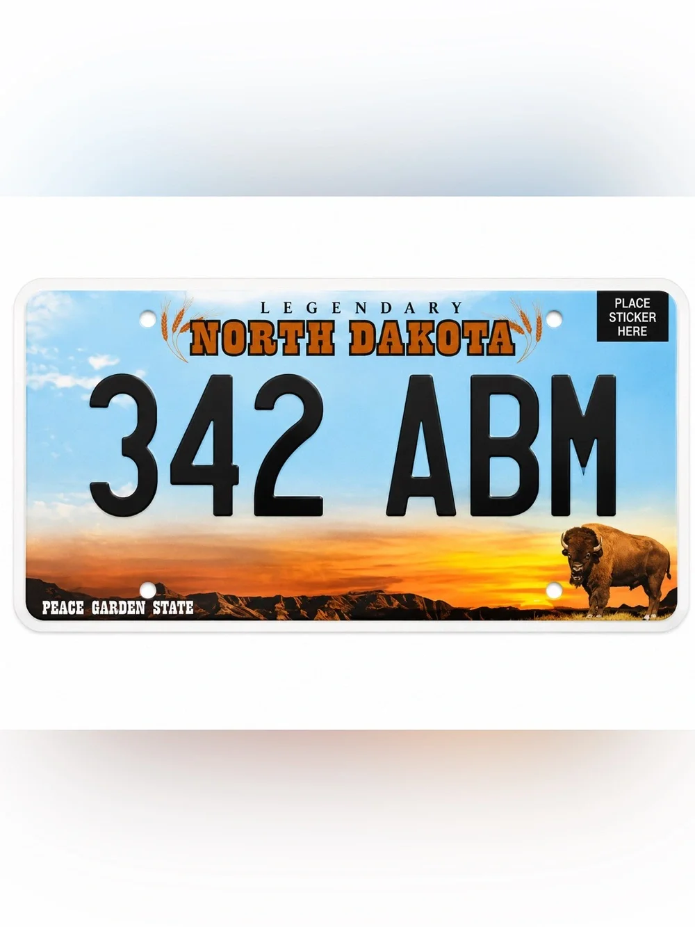 North Dakota Legendary Peace Garden State License Plate
